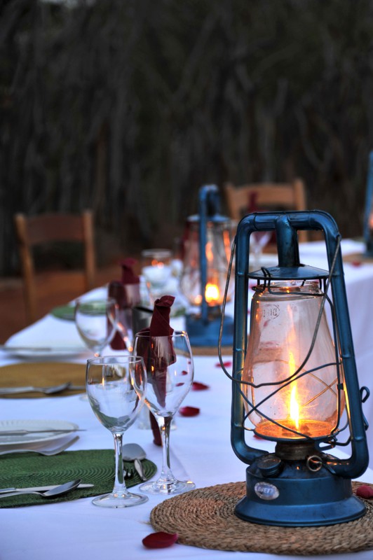 Dining in the Boma at Buffalo Ridge Safari Lodge